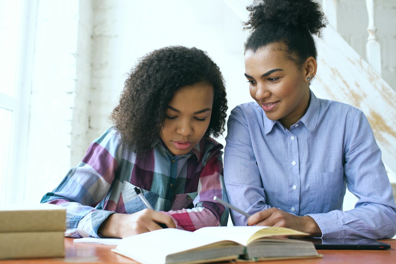 Diverse students studying on campus